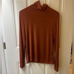 Aritzia Babaton Orange Only Turtleneck Shirt - Size M - Like New